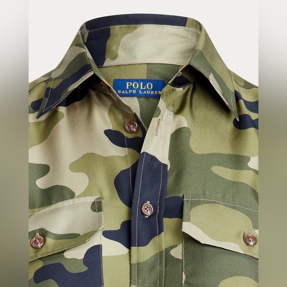 Polo Ralph Lauren women’s Camo Silk Shirt - Picture 6 of 9